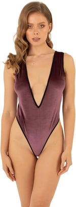 Miorre Fantezi Kadife Babydoll GÜL KURUSU XL-XXL