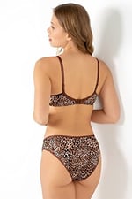 Miorre Push-Up Dolgulu Leopar Desenli Sütyen Takım