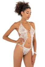 Miorre Taş Detaylı Güpürlü Babydoll