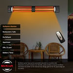 MirKraft Square 2800 watt Elektrikli ısıtıcı, IP45, Led Gösterge, Uzaktan Kumandalı Duvar Isıtıcısı (Square)