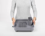 Miss Collection Açılır Kapanır Bulaşıklık Tabaklık, Su Tahliye Oluklu ve Çatal Bıçak Kurutmalıklı-Modern Tasarım Plastik (Gri)