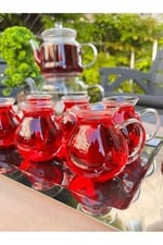 Mithra Life 6 Adet Ateşe Dayanıklı Kulplu Cam Çay Bardağı Kupa Seti 200 ml MIT1165