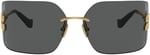 Miu Miu Metal Güneş Gözlüğü, MU-54YS-5AK-5S0, Gold, Kadın