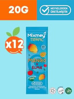 Mixmey Mango Meyve Barı 12 Adet | Sağlıklı Atıştırmalıklar – Vegan, Glutensiz, Koruyucusuz (20GR X 12 ADET)