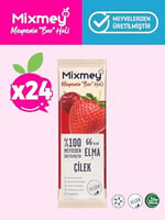 MİXMEY MEYVE BARI ÇİLEK 20 GR x 24 ADET - VEGAN VE GLUTENSİZ SAĞLIKLI ATIŞTIRMALIK