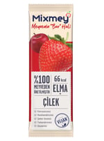 MİXMEY MEYVE BARI ÇİLEK 20 GR x 24 ADET - VEGAN VE GLUTENSİZ SAĞLIKLI ATIŞTIRMALIK