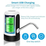 MJIYA 2,5 litre su sebili, Dağıtıcı De Agua para Botellon, evrensel su şişesi pompası, şalterli ve USB, kamp, mutfak, atölye, garaj için (beyaz)