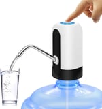 MJIYA 2,5 litre su sebili, Dağıtıcı De Agua para Botellon, evrensel su şişesi pompası, şalterli ve USB, kamp, mutfak, atölye, garaj için (beyaz)