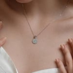 MM Madam&Matmazel Kadın Modası Madam Matmazel Elmas Model Zirkon Minimal Kolye, Rodyum Kaplama, 925 Ayar Gümüş, Hediyelik