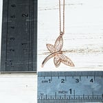 MM Madam&Matmazel Kadın Modası Madam Matmazel Yusufçuk Rose Kolye, Kübik Zirkon (CZ) 925 Ayar Gümüş, Dragonfly, Kız, Arkadaş, Anne, Hediye