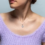 MM Madam&Matmazel Kadın Modası Madam Matmazel Elmas Model Zirkon Minimal Kolye, Rodyum Kaplama, 925 Ayar Gümüş, Hediyelik