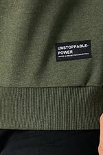 MMETALIC Erkek Basic Bisiklet Yaka Haki Sweatshirt