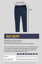 MMETALIC Gri Erkek Düz Paça Rahat Kesim Eşofman Altı LACİVERT 5XL