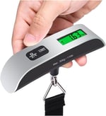 Mobee Bavul Valiz El Çantası Ağırlık Ölçme Tartısı Minik Lcd Ekranlı Kilogram Ölçme Terazisi Pratik (Gri)