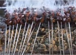 Mobilreyon 10 Adet Ciğer Şişi 60 Cm, Et Mangal Yassı Şiş (Uzunluk 60 Cm)