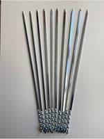 Mobilreyon 5 Adet Yassı Sebze Patlıcan Domates Tavuk Kanat Şişi (Uzunluk 60 Cm)
