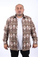 MocGrande Oduncu Gömlek Mc Three Rug Print 22212 KAHVERENGİ