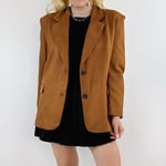 Modaonna Kahverengi süet blazer ceket