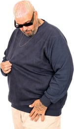 Mode XL Battal Beden Selanik Bis Yaka Sweat U25819