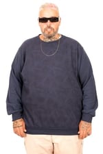 Mode XL Battal Beden Selanik Bis Yaka Sweat U25819