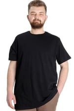 Mode XL Büyük Beden Erkek Basic T-Shirt - Rahat ve Şık Plus Size Tişört, Casual Moda 20031