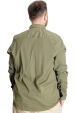 Mode XL Büyük Beden Erkek Gömlek U.Kol Tom Oxford 23303 Açık Mavi