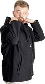 Mode XL Büyük Beden Erkek Kapüşonlu Mont Waterproof Softshell 21235