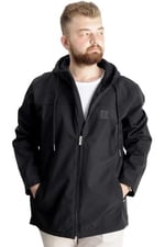 Mode XL Büyük Beden Erkek Kapüşonlu Mont Waterproof Softshell 21235