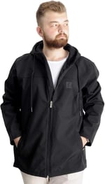 Mode XL Büyük Beden Erkek Kapüşonlu Mont Waterproof Softshell 21235