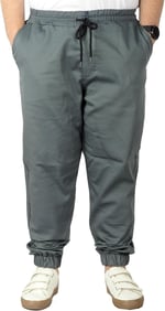 Mode XL Büyük Beden Erkek Keten Jogger Bahar 21911B Antrasit