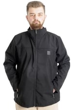 Mode XL Büyük Beden Erkek Mont Waterproof Softshell 21232 Siyah