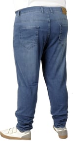 Mode XL Büyük Beden Erkek Pantolon Kot 21920 Mavi