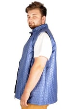 Mode XL Büyük Beden Erkek Yelek Basic Hexagon 21601 İndigo