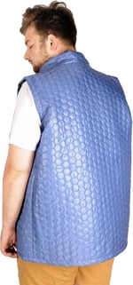 Mode XL Büyük Beden Erkek Yelek Basic Hexagon 21601 İndigo