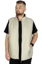 Mode XL Büyük Beden Erkek Yelek Kapitone Yakalı 22601 Gri