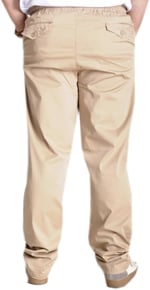 Mode XL Büyük Beden Pantolon Keten Jogger Milano 21913 Bej