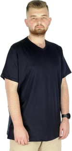 Mode XL Büyük Beden Tshirt V Yaka 20032