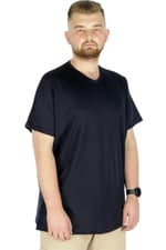 Mode XL Büyük Beden Tshirt V Yaka 20032