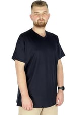 Mode XL Büyük Beden Tshirt V Yaka 20032