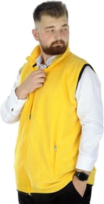 Mode XL Erkek Polar Yelek Dik Yaka Fermuarlı 22549
