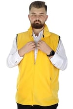 Mode XL Erkek Polar Yelek Dik Yaka Fermuarlı 22549
