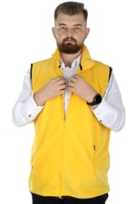 Mode XL Erkek Polar Yelek Dik Yaka Fermuarlı 22549