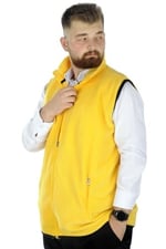 Mode XL Erkek Polar Yelek Dik Yaka Fermuarlı 22549