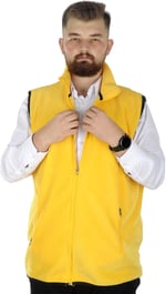 Mode XL Erkek Polar Yelek Dik Yaka Fermuarlı 22549