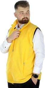 Mode XL Erkek Polar Yelek Dik Yaka Fermuarlı 22549
