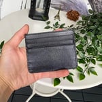 Modica Ducal - Hakiki Deri Ultra İnce Kartlık, Minimalist Kredi Kartı Kılıfı, Slim Kart Koruyucu, Ön Cep Cüzdanı (Siyah)