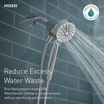 Moen Chrome Engage Magnetix 26100EP Altı Fonksiyonlu, Eko-Performans Manyetik Bağlantı Sistemli El Tipi, Metal Hortumlu Çıkarılabilir Duş Başlığı, Krom, 8.9 cm