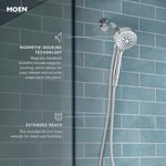 Moen Chrome Engage Magnetix 26100EP Altı Fonksiyonlu, Eko-Performans Manyetik Bağlantı Sistemli El Tipi, Metal Hortumlu Çıkarılabilir Duş Başlığı, Krom, 8.9 cm