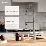 Moen Essie Mat Siyah Tek Kolu Yüksek Ark Pulldown Mutfak Bataryası, 87814BL