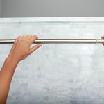 Moen Fırçalanmış Nikel 5 Ayak Ayarlanabilir Gerginlik Banyo Duşları için Tek Kavisli Duş Perdesi Çubuğu, CSR2172BN